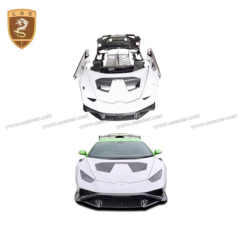 Half Carbon Fiber Car Bumper Rear Engine Cover Spoiler Bodykit For Lamborghini Huracan Lp610 Update To Sto Body Kit