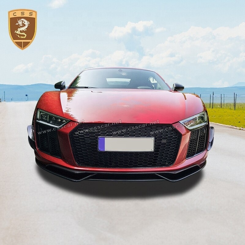 Wholesale Auto Parts Front Bumper Spoiler Front Lip Splitters Suitable For Au-di R8 Capristo Carbon Fiber Body Kits