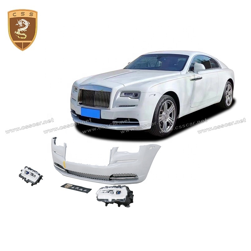 For Rolls Royce Wraith Car Bodykit Upgrade Facelift III Front Bumper Chin LED Headlight Body Kits