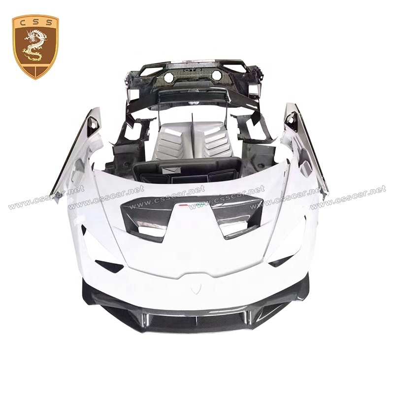 Half Carbon Fiber Car Bumper Rear Engine Cover Spoiler Bodykit For Lamborghini Huracan Lp610 Update To Sto Body Kit