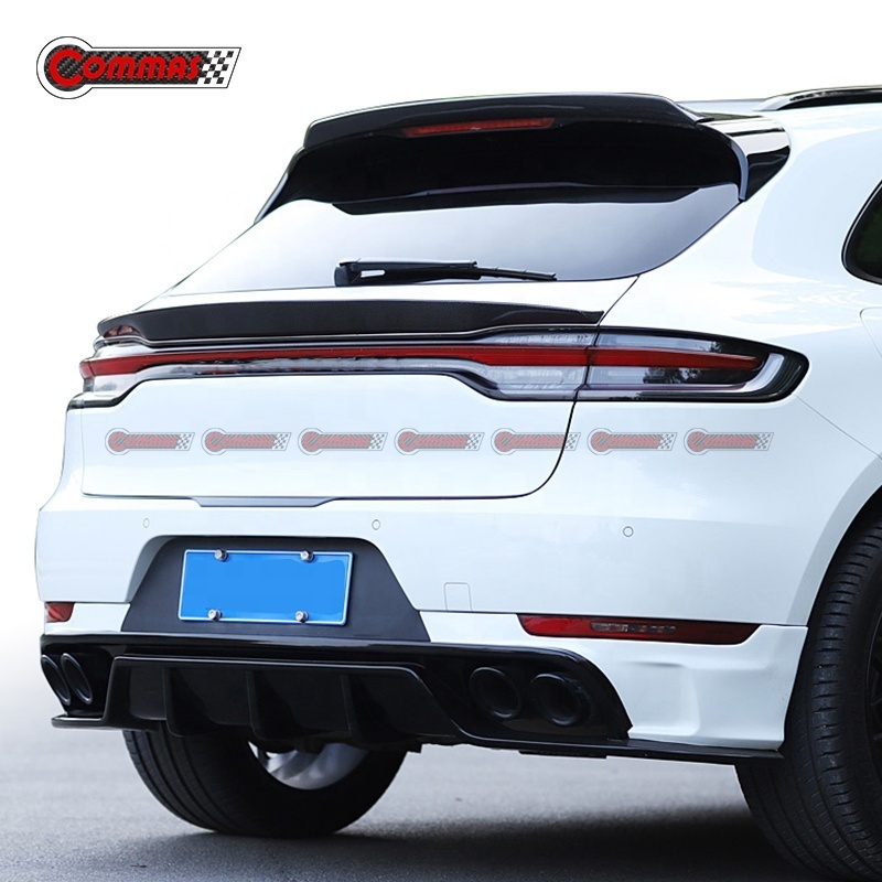 Forged Carbon Fiber Front Rear Lip Diffuser Side Skirts Roof Spoiler TYK Style Body Kit For Porsche Macan 2020 Bodykit