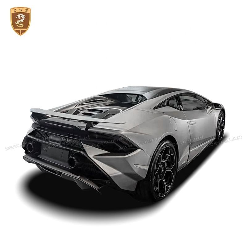 For Lamborghini Huracan LP610 Tecnic Bodykit Dry Carbon Fiber Front Bumper Lip Engine Cover Rear Exhaust Muffler Tips Body Kit