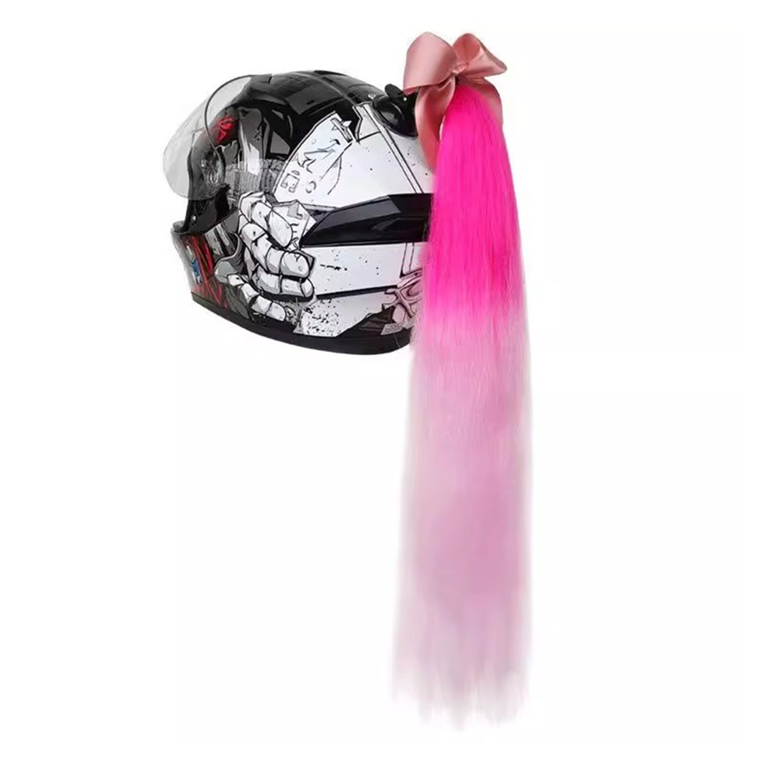 Ski Motorcycle Helmet Punk Hair Decor Wig Dirty Braid Motorcycle Helmet Dreadlocks Ponytail