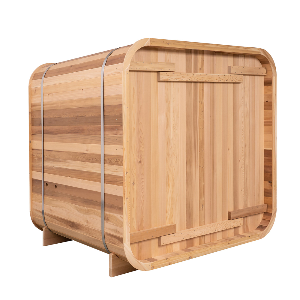 Best Selling High Quality Canada Red Cedar Or Hemlock Material Square Wooden Outdoor Sauna Room