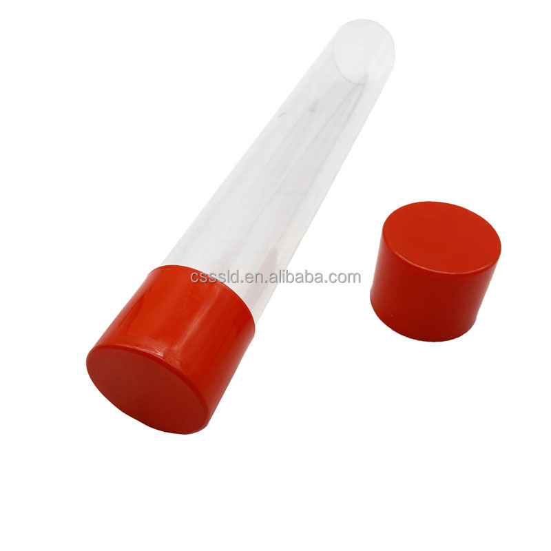 Customized Pre-packaged Food Pc/petg Plastic Clear Tube Packaging With Lid Clear Candy Packaging Tubes