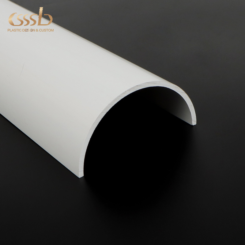 2 inch PVC half round pipe cover transparent plastic pipe