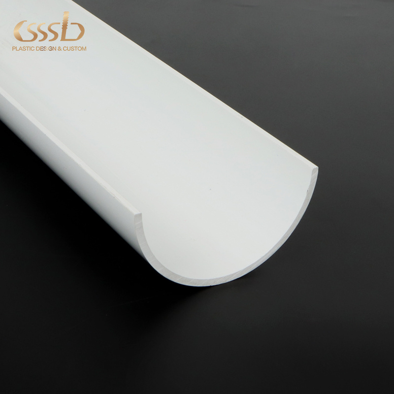 2 inch PVC half round pipe cover transparent plastic pipe