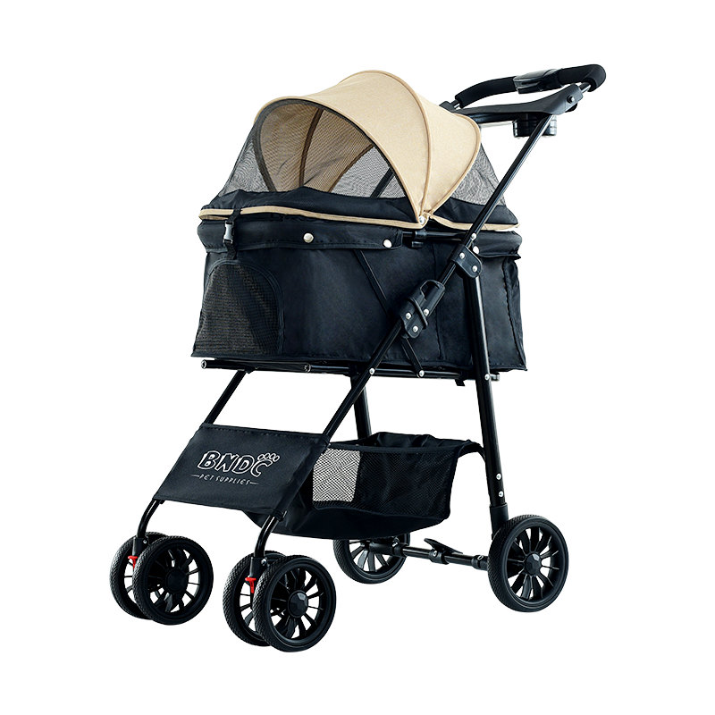 Dog Stroller Cart Carrier 4 Wheels Large Detachable Pet Stroller For Dog Folding dog And cat portable pet stroller for travel