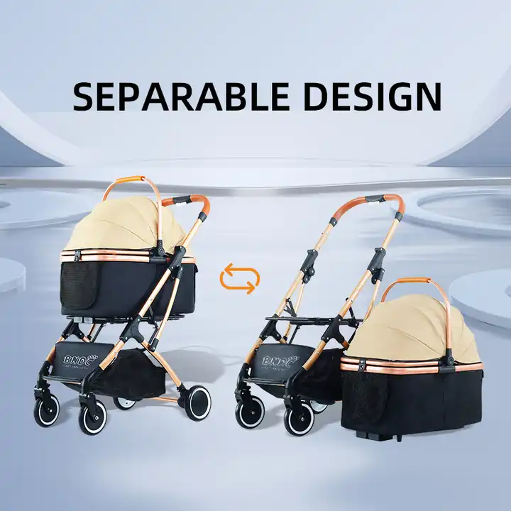 Hot Sale Folding Removable Liner Show linen waterproof doth For Pet Cat Dog Travel Carrier Trolley Stroller With 4 Wheels