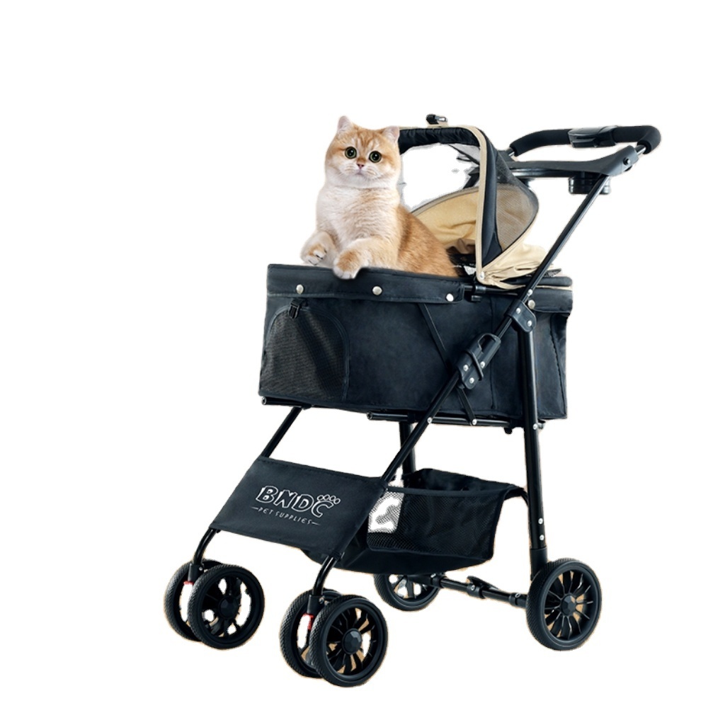 New design hot sale in 2024 Pet Stroller Travel 4 Wheels Pet Strollers For Large Dogs