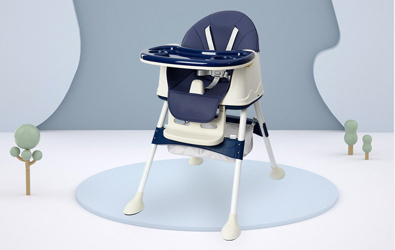 Foldable Baby High Chair, Portable  High Chair for Babies and Toddlers, Convertible Toddler High Chair