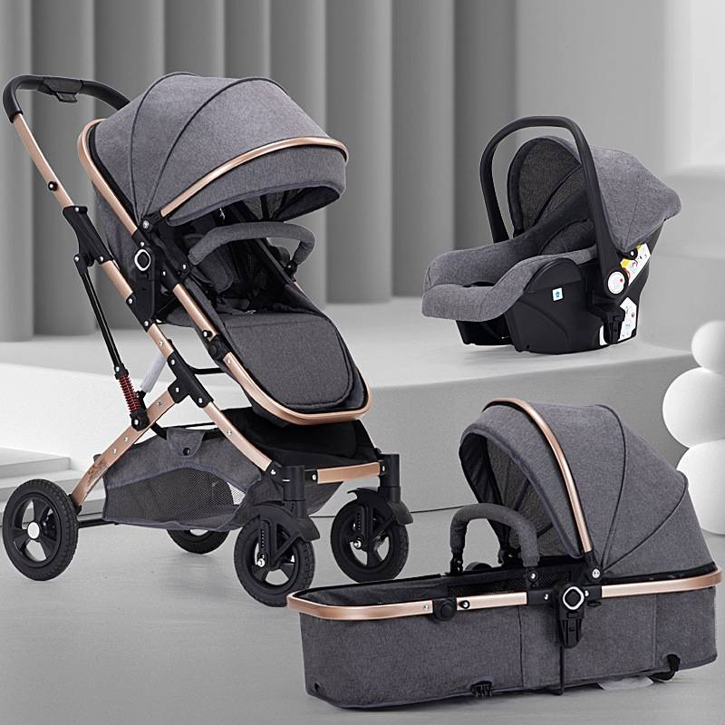 baby stroller 3 in 1 with carrycot and carseat / baby stroller en1888 / battery operated baby stroller with music