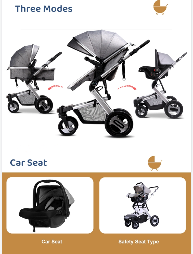 China Manufactory 2023 baby stroller 3in 1 baby strollers china manufacturer 1 set 2 in 1 stroller baby car seat