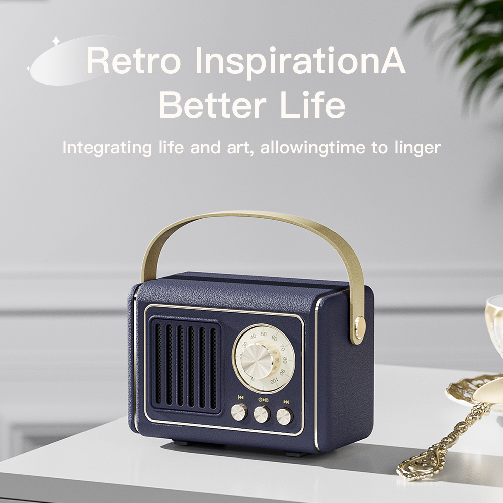 New Creative Retro Bluetooth Speaker Mini Portable U Disk TF Cassette with FM Wireless Speaker Player Source Factory