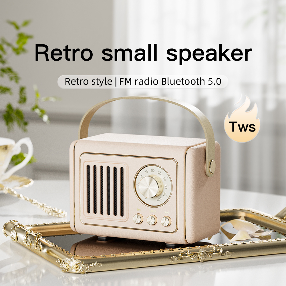 New Creative Retro Bluetooth Speaker Mini Portable U Disk TF Cassette with FM Wireless Speaker Player Source Factory