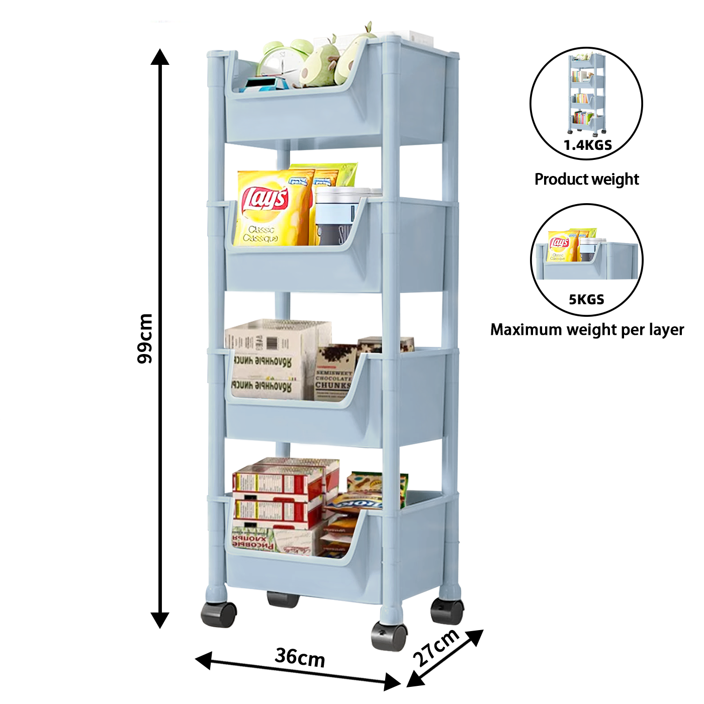 Cheap Small Cart Space Saving Vegetable Basket Baby Snacks Toys Storage Shelf Without Lid For Kitchen Bathroom