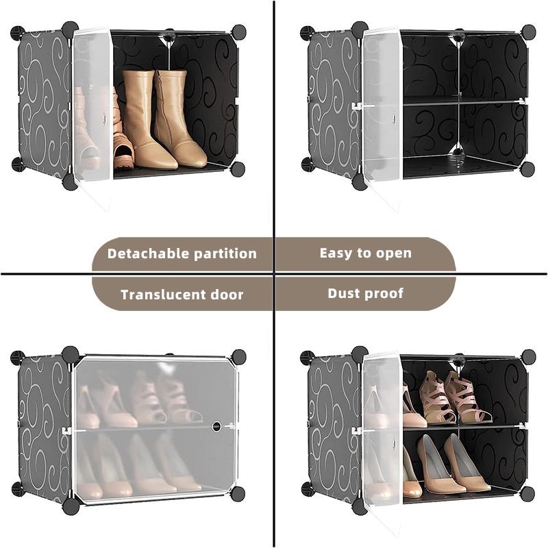 Best Sale Home Furniture 3 Rows Of 10 Assembled Multi-purpose Portable Dustproof Plastic Shoes Cabinet For Entry Way