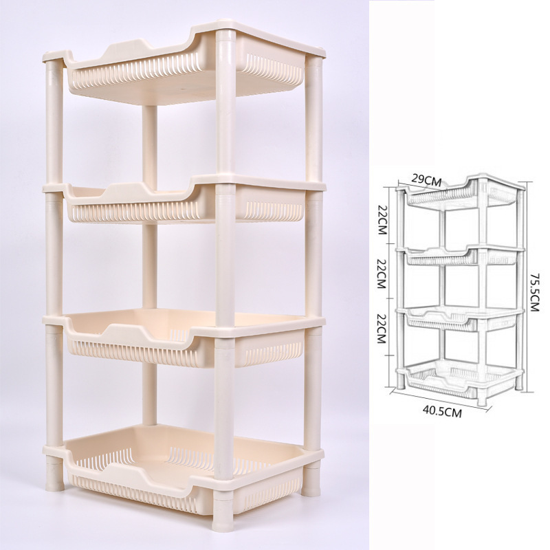 2024 New 4 Tier Corner Shower Caddy Organizer Corner Shelf Plastic Shower Rack Stands for Inside Bathroom Bathtub