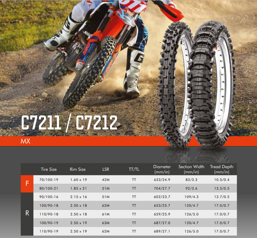 CST Manufacturer  C7212 90/100-16 100/90-18 110/90-18 100/90-19 110/90-19 Off Road  tubeless tire 100 90 18 motorcycle tires