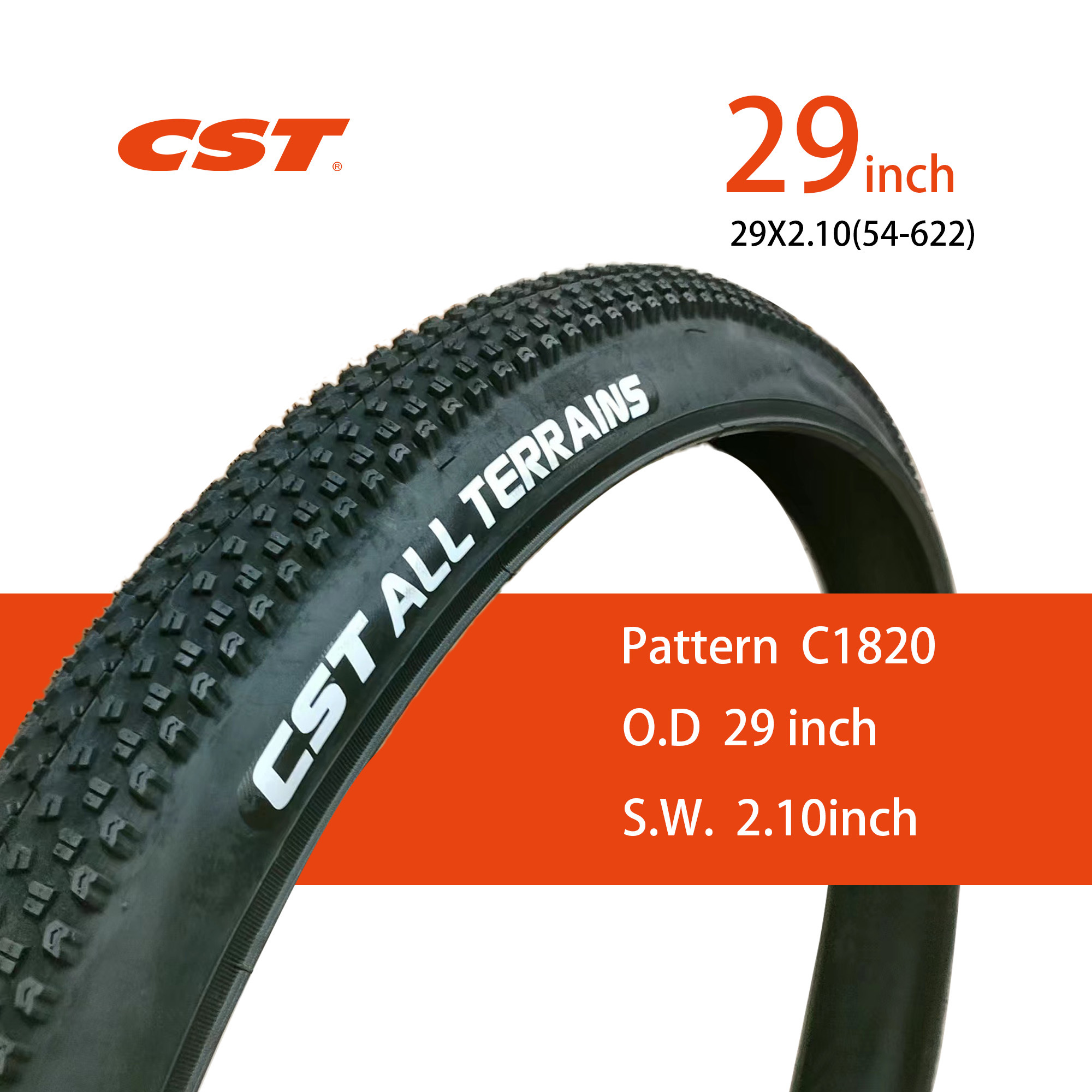 CST Tires Manufacturers in Stock Comfortable Ride airless Mountain Race Patrol 29 X2.10 29 inch bicycle Bike Tires