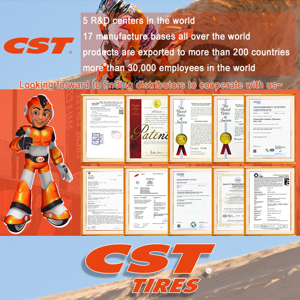 CST C6109 Rubber Material High Performance 100/80-12 Racing Motorcycle Slick Flat Tires