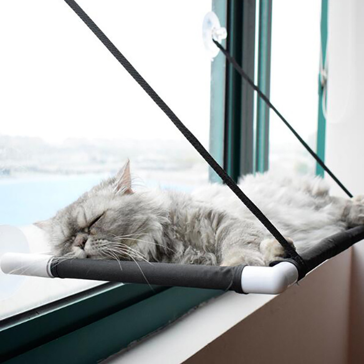 Soft design pet hanging bed window  perch mounted cat hammock