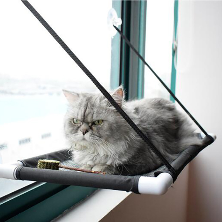 Soft design pet hanging bed window  perch mounted cat hammock