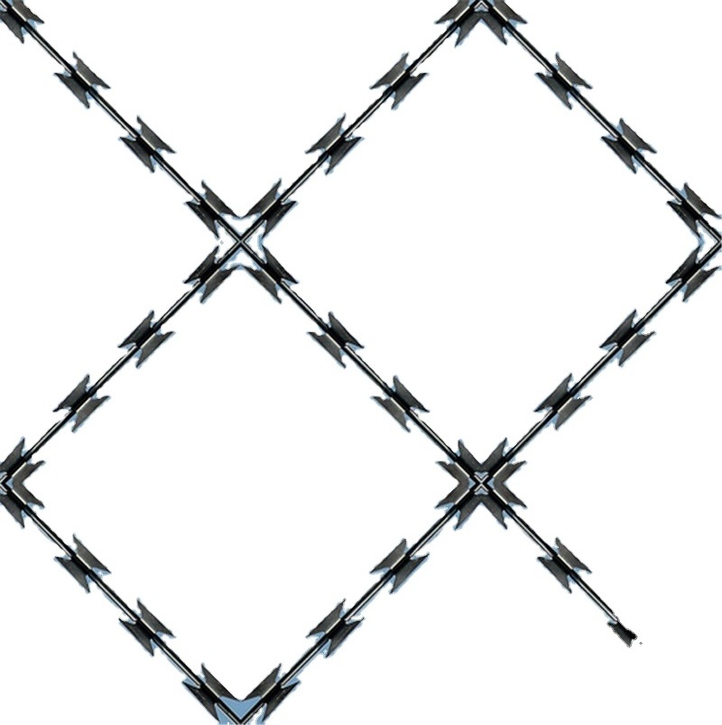 boundary wall BTO10 BTO22 BTO30 CBT60 CBT65 galvanized Razor blade barbed wire mesh fence cross concertina fencing