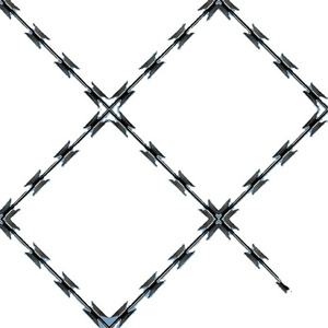 boundary wall BTO10 BTO22 BTO30 CBT60 CBT65 galvanized Razor blade barbed wire mesh fence cross concertina fencing