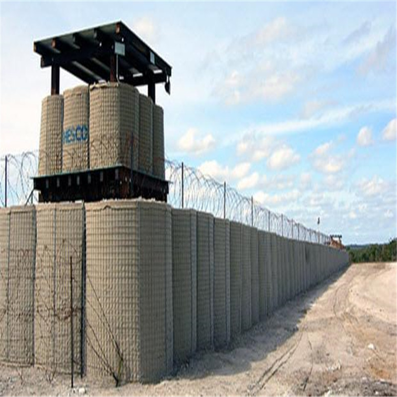 cheap welded wire mesh gabion basket defensive barrier bastion barrier mil 1mil  mil2 mil 3 price for sale