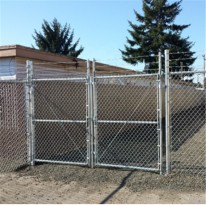 Anping galvanized chain link fence double swing gate