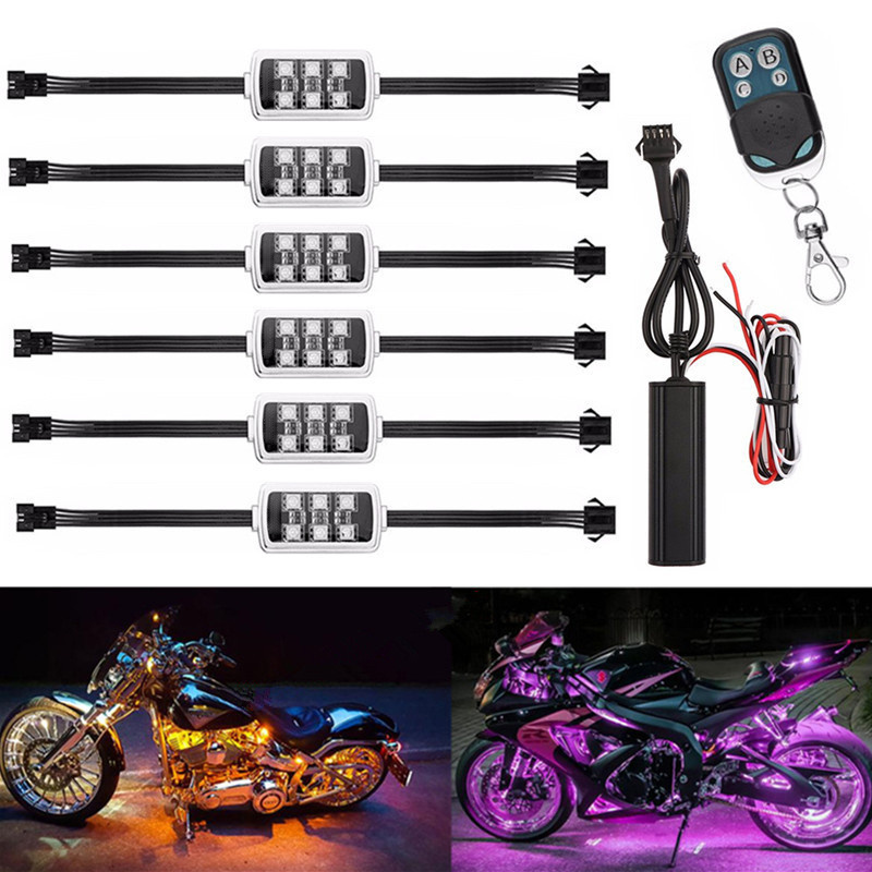 High Quality RGBW 5050 LED Wireless Remote Control Aurora Car Motorcycle Atmosphere Chassis Light Neon LED Rgb Rock Light