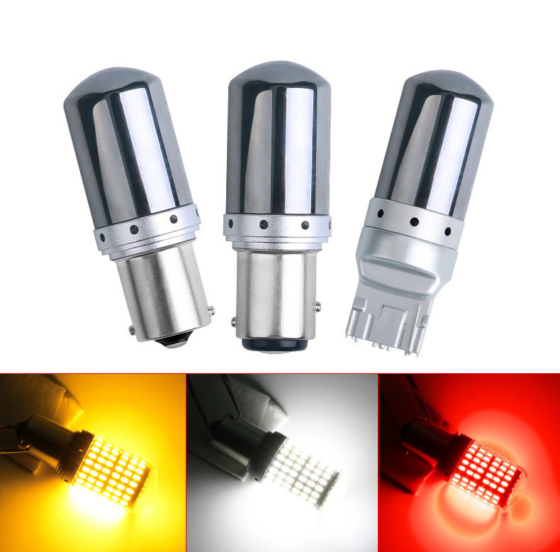 3014 144smd Turn Signal Lights Brake Lamp Error Free CanBus S25 1156 BA15S P21w BAU15S PY21w T20 7440 W21W Ampoule LED Bulbs