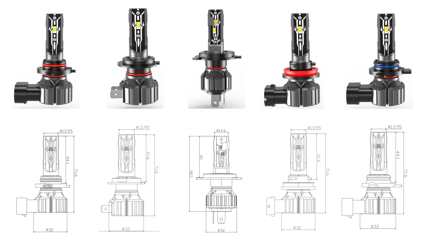 Auto Lighting Systems High Watt Car Plug And Play Mini Led Bulb H4 H7 H11 9005 9006 9012 Led Headlight For Bmw Toyota Audi