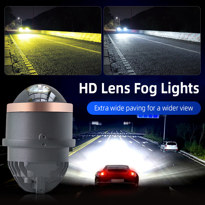 DC 12V 3.0 inch Fog Light Bulb 30 35 Watts High And Low Beam Yellow White 6000K 3000K IP67 Fog Driving Lights For Toyota