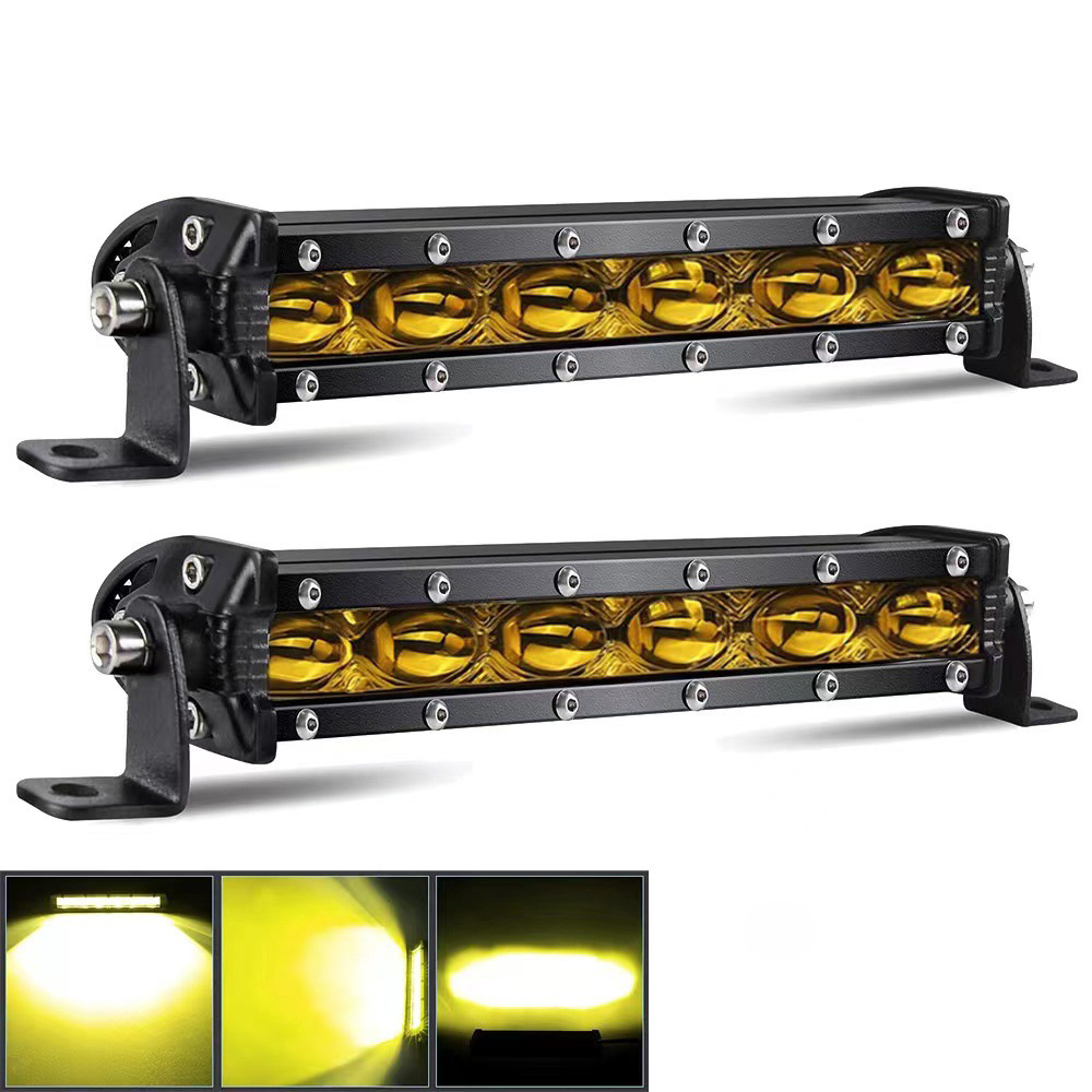 6D 8'' Spotlight LED Light Bar Offroad Slim Barra LED Work Light Bar for Truck Atv Car Driving Fog Light Accessories 4x4