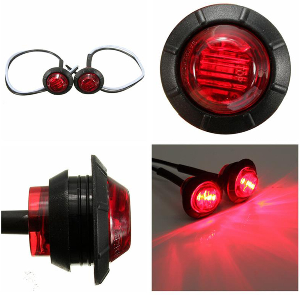 Truck Lighting System 24 volt Car Warning Truck Light Signal Trailer Parts Round Led Side Marker Light