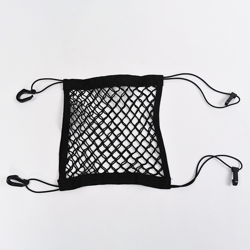 Car Styling Storage Net Bag Between Seats Car Divider Pet Barrier Stretchable Elastic Mesh Bag Organizer Auto Accessories