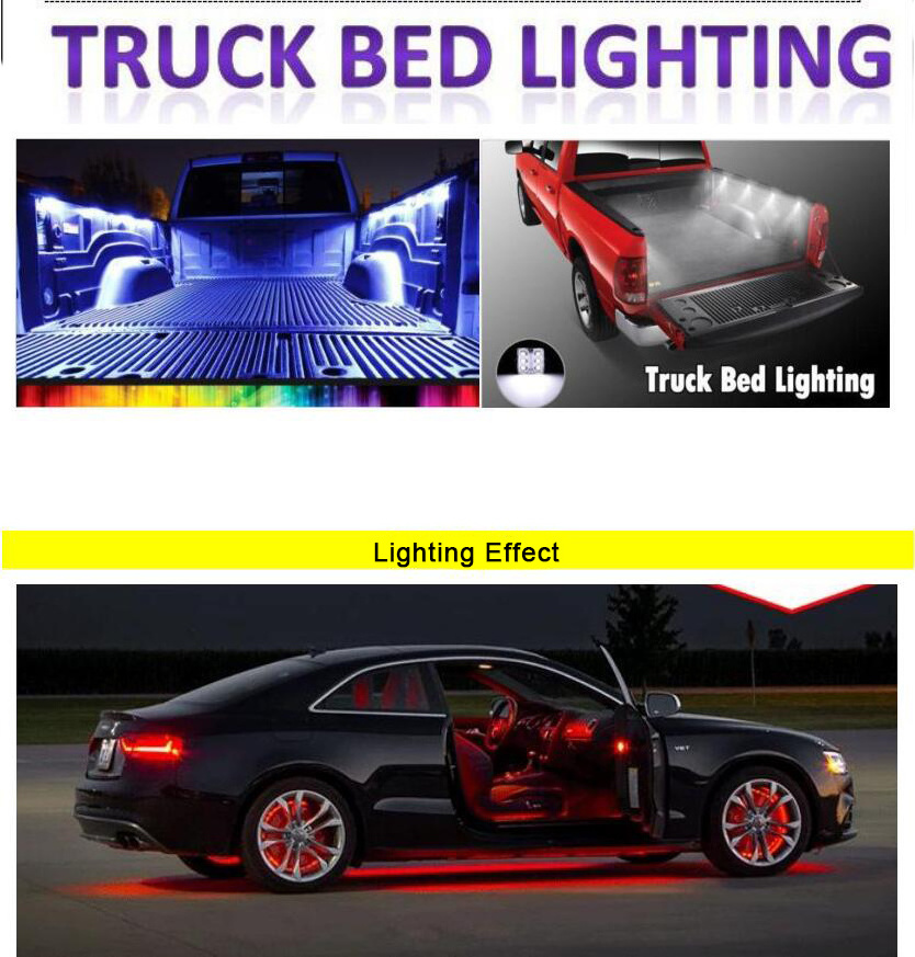 Universal RGBW 5050 LED Remote Control Aurora Car Truck Motorcycle Atmosphere Light Neon LED Rgb Rock Light Chassis Light