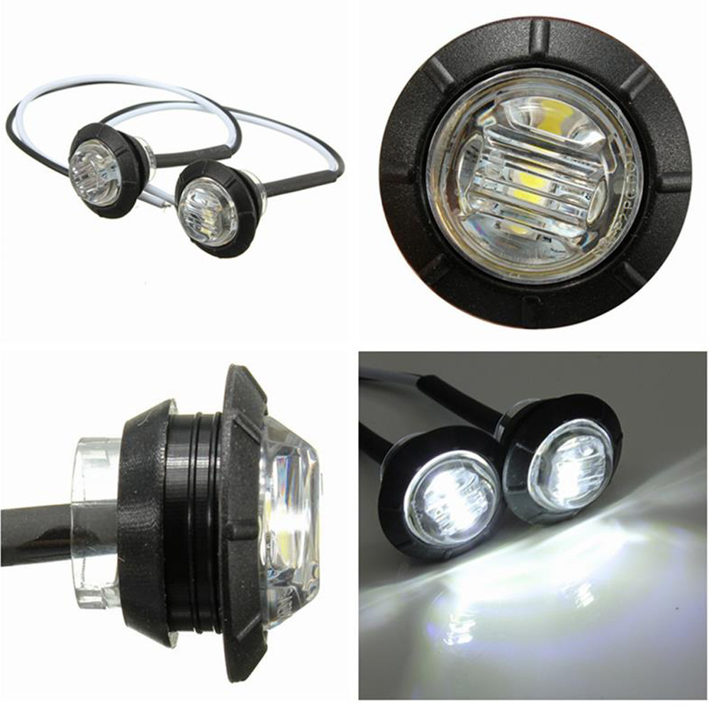 Truck Lighting System 24 volt Car Warning Truck Light Signal Trailer Parts Round Led Side Marker Light