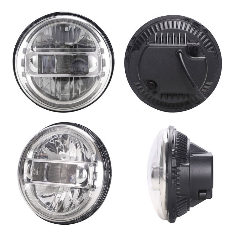 Brightest King Kong 7 inch led headlight for JEEP wrangler 2018 with DRL 7'' round Angel eyes headlight