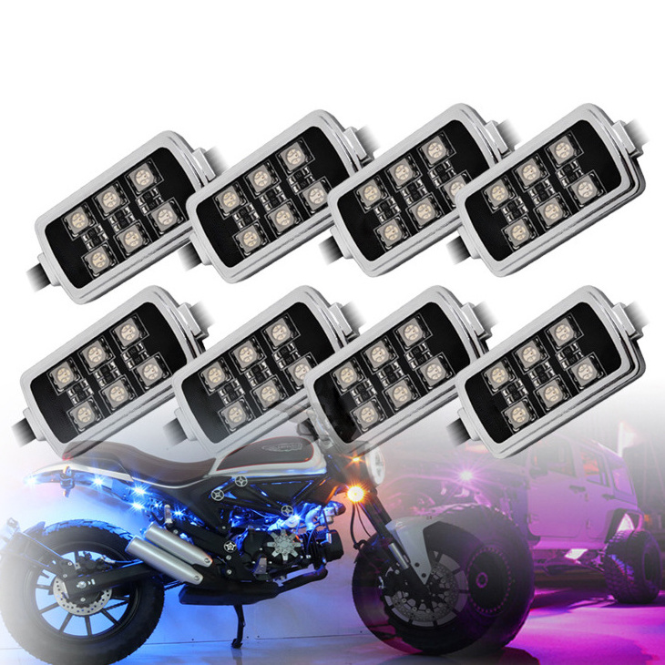 High Quality RGBW 5050 LED Wireless Remote Control Aurora Car Motorcycle Atmosphere Chassis Light Neon LED Rgb Rock Light