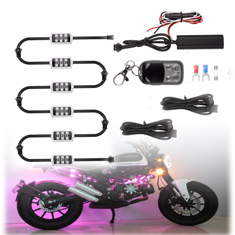 High Quality RGBW 5050 LED Wireless Remote Control Aurora Car Motorcycle Atmosphere Chassis Light Neon LED Rgb Rock Light