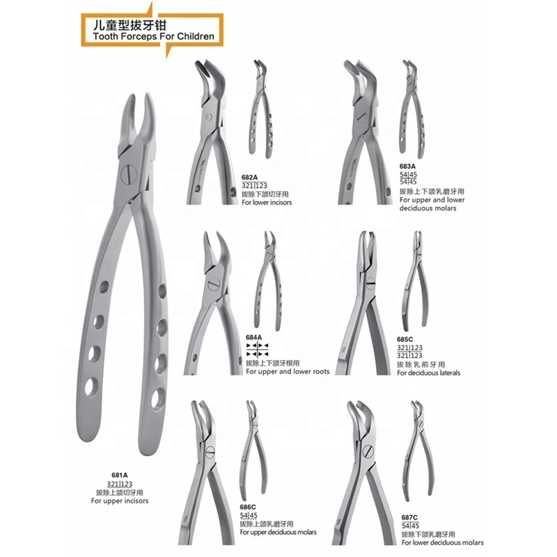 quality warranty dental instruments adult and children extraction forceps of dentist equipment from China