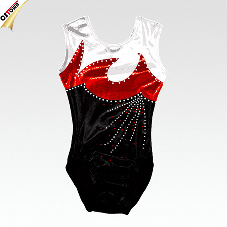 Latest Fahion Girls Customized Gymnastics Competition Leotards Design Manufacturer