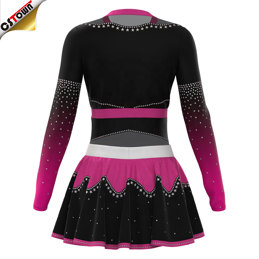 2024 New Arrivals Cheerleader Costume Kid Cheerleading Uniforms Pink Black