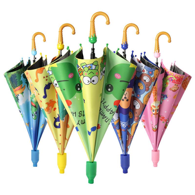 Fashion cartoon kids automatic umbrella waterproof ultra-light cute umbrella for children