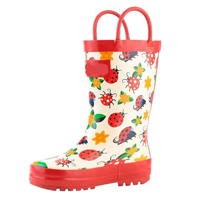 2023 Wholesale Kids Rubber Boots Waterproof with Handles Rain Boots for Children