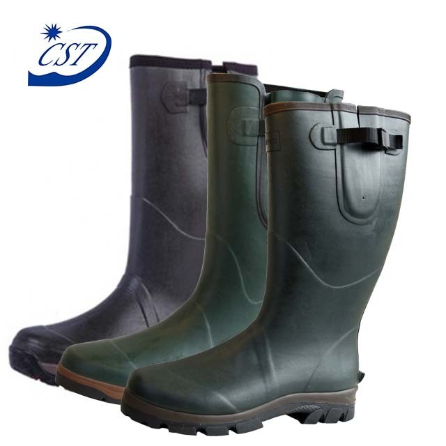 Manufacturer Cheap Price Neoprene Hunting Boots Comfortable Fishing Rubber Rain Boots for Men