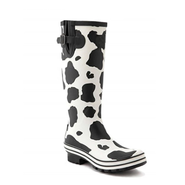 Design rain boots ladies fashionable wholesale natural rubber wellies  for women